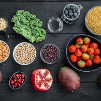 healthy diet eating plan meal planning flat lay black wooden table 249006 5816