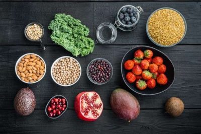 healthy diet eating plan meal planning flat lay black wooden table 249006 5816